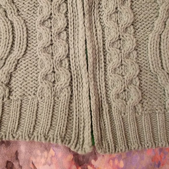 ARAN CRAFTS Ireland Merino Wool Green Cardigan, Size M-L - Picture 8 of 16